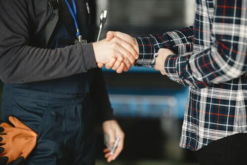 two people shaking hands